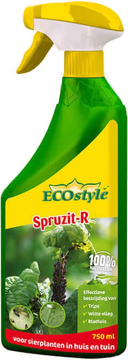 ECOstyle Spruzit-R Insecten Bestrijdingsmiddel Spray - Bladluis, Trips, Witte Vlieg - 100% Plantaardig - Binnen & Buiten - Gebruiksklaar - 750 ML 1 ECOstyle Spruzit-R Insecten Bestrijdingsmiddel Spray - Bladluis, Trips, Witte Vlieg - 100% Plantaardig - Binnen & Buiten - Gebruiksklaar - 750 ML