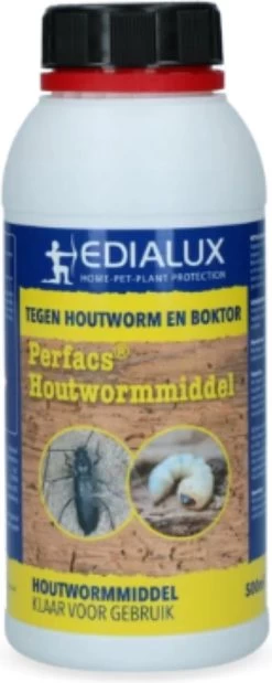 Perfacs Houtwormmiddel - Bestrijding Tegen Houtaantastende Insecten - Biedt Bescherming Tegen Houtwormen - Bevat Permethrin