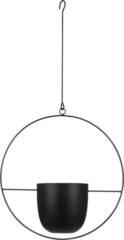 Mica Decorations Dexter Bloempot Hangend - L34 X B14 X H65 Cm - Zwart
