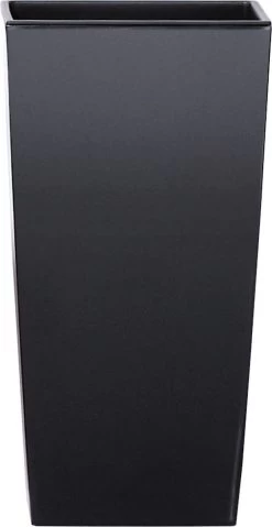 Prosperplast Kunststof Urbi Bloempot/plantenpot Met Binnenpot Antraciet 32 X 32 X 61 Cm - 21/49 Liter - Hoge Vierkante Bloempotten