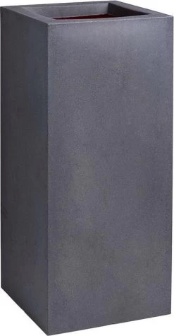 Capi Europe - Bloempot Rechthoek Smooth NL - 36x36x79 - Zwart - Voor Binnen En Buiten - KBL952 -Gardena Winkel 624x1200 1