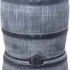 Regentonset Roto 120 Liter + Voet - Grijs