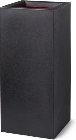 Capi Europe - Bloempot Rechthoek Smooth NL - 36x36x79 - Zwart - Voor Binnen En Buiten - KBL952 -Gardena Winkel 648x1200 1