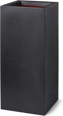 Capi Europe - Bloempot Rechthoek Smooth NL - 36x36x79 - Zwart - Voor Binnen En Buiten - KBL952 -Gardena Winkel 650x1200 1