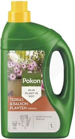 Pokon Terras & Balkonplanten Voeding - 1l - Plantenvoeding - 20ml Per 1L Water -Gardena Winkel 653x1200 1