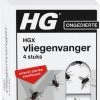 HGX Vliegenvanger - 4 Stuks - Bevat Geen Giftige Stoffen - Zeer Sterke Kleefband - Geurloos