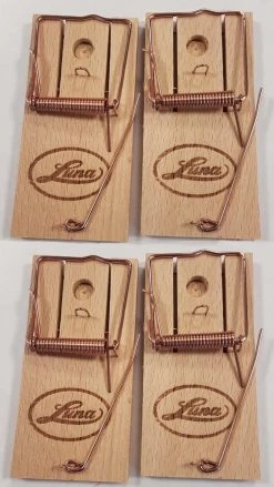 Luna Houten Muizenval - 4 Stuks