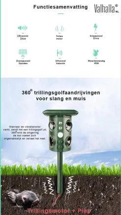 Valhalla NL - Kattenverjager - Ongedierte Verjager - Outdoor - Kunststof - Groen - 16x13x11 Cm -Gardena Winkel 679x1200 2