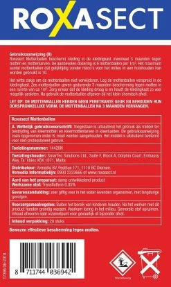 Roxasect Mottenballen - Insectenbestrijding - 20 Stuks -Gardena Winkel 716x1200 6