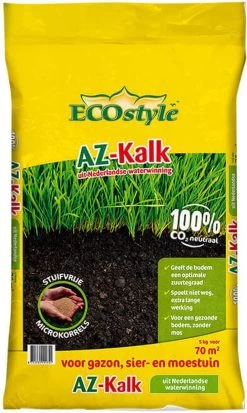 ECOstyle AZ Kalk Micro Korrel – Voor Gazon, Sier- En Moestuin - Corrigeert Zuurgraad Direct En Langdurig - Werkt Tegen Mos - CO2-Neutraal – 30 M² - 2 KG -Gardena Winkel 717x1200 5