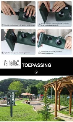 Valhalla NL - Kattenverjager - Ongedierte Verjager - Outdoor - Kunststof - Groen - 16x13x11 Cm -Gardena Winkel 723x1200 1