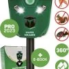 Vulpes Verjager® Ultrasone Kattenverjager Op Zonneenergie - Kattenschrik - Marterverjager - Waterdicht, 360° Bescherming & 20m Bereik - Afweermiddel Voor Vogels, Katten, Muizen Etc.