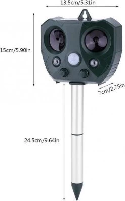 Dentools Ultrasone Kattenverjager - Kattenschrik - Zonneenergie - Marterverjager - Op Batterijen - Met Adapter - Katten Afweermiddel - Tuin - Ongedierte Verjager -Gardena Winkel 746x1200 5