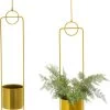 Merkloos Bloempotten Om Op Te Hangen - Hangende Plantenpot - 2 Stuks - 88 Cm Hoog - Gouden
