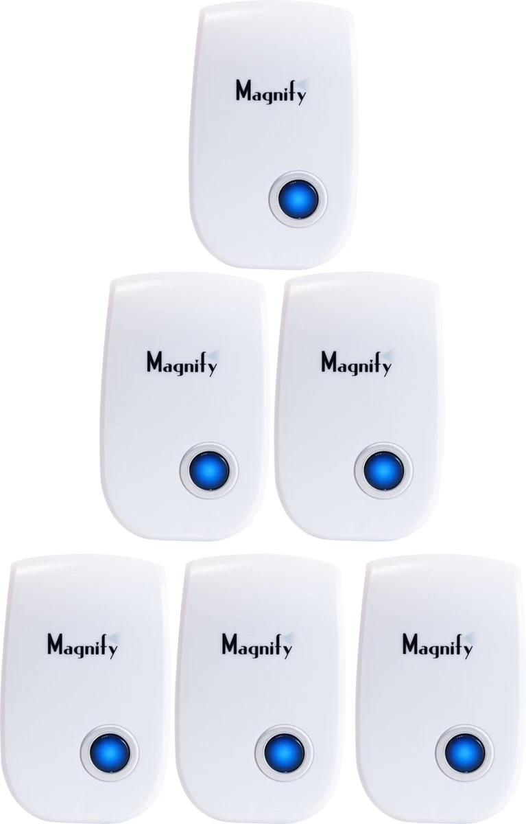 6-Pack Magnify® Ultrasonische Ongedierte Verjager - Muizen Bestrijden - Insecten Bestrijden - Ultrasone Verjager - Pest Repeller - Muizenverjager - 2022 Model 1 6-Pack Magnify® Ultrasonische Ongedierte Verjager - Muizen Bestrijden - Insecten Bestrijden - Ultrasone Verjager - Pest Repeller - Muizenverjager - 2022 Model