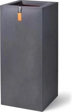 Capi Europe - Bloempot Rechthoek Smooth NL - 36x36x79 - Zwart - Voor Binnen En Buiten - KBL952 -Gardena Winkel 769x1200 3