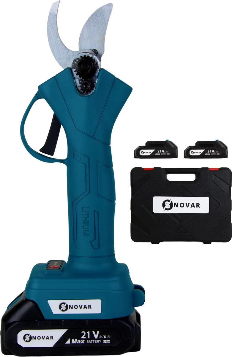 NovarGarden® Elektrische Snoeischaar NG1 - 2x Accu - Elektrisch - Takkenschaar - Op Batterij - 28mm 1 NovarGarden® Elektrische Snoeischaar NG1 - 2x Accu - Elektrisch - Takkenschaar - Op Batterij - 28mm