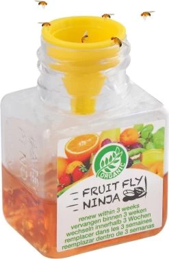 Super Ninja - Fruit Fly Ninja® - Fruitvliegjes Vanger - 100% Natuurlijk En Milieu Verantwoordelijk - 2 Pack -Gardena Winkel 785x1200 3