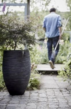 Capi Europe - Vaas Elegant Deluxe Rib NL - 45x72 - Zwart - Voor Binnen En Buiten - KBLR1138 -Gardena Winkel 786x1200 5