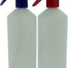 Set Van 2 Lege Sprayflacons 750ml | Professionele Afsluitbare Spraykop | 1 Rode - 1 Blauwe Spraykop | Navulbaar