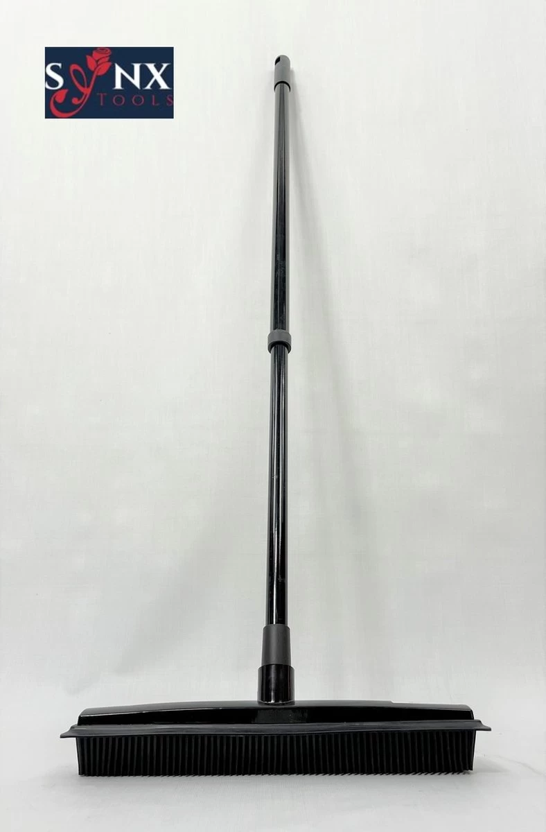 Synx Tools Zachte Bezem Rubberen Zwart 30cm Vloertrekker Binnen Bezem - Pet Hair Remover Bezems - Huisdierhaar Verwijderaar En Kappersbezem Met Steel - Vloertrekkers Met Bezemsteel - Vloertrekker Badkamer - 60/120 Cm Steel 1 Synx Tools Zachte Bezem Rubberen Zwart 30cm Vloertrekker Binnen Bezem - Pet Hair Remover Bezems - Huisdierhaar Verwijderaar En Kappersbezem Met Steel - Vloertrekkers Met Bezemsteel - Vloertrekker Badkamer - 60/120 Cm Steel
