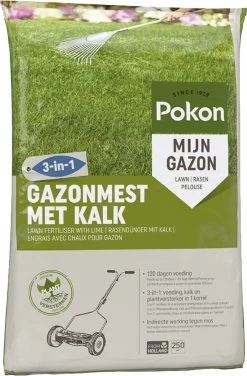 Pokon Gazonmest Met Kalk - 16,8kg - Mest - Geschikt Voor 250m² - 120 Dagen Voeding -Gardena Winkel 789x1200 3