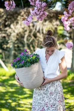 Capi Europe - Bloempot Bol Waste Rib NL - 43x41 - Terrazzo Beige - Voor Binnen En Buiten - KTBR933 -Gardena Winkel 799x1200 113