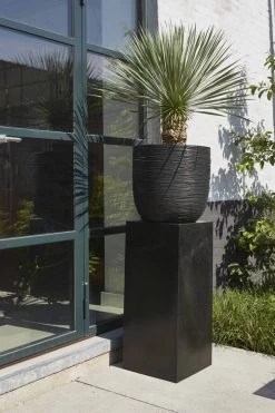 Capi Europe - Bloempot Bol Rib NL - 54x52 - Zwart - Voor Binnen En Buiten - KBLR935 -Gardena Winkel 799x1200 120