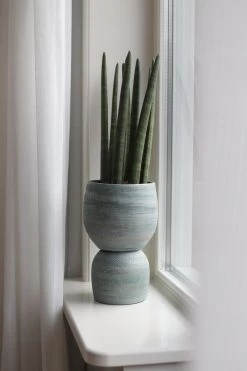 Tokio Bloempot Blauw Aqua D28 X H26 Cm - Nieuwe Collectie -Gardena Winkel 800x1200 170