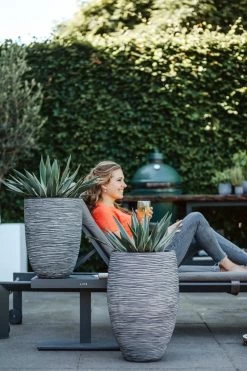 Capi Europe - Vaas Elegant Deluxe Rib NL - 40x60 - Antraciet - Voor Binnen En Buiten - KOFZ1131 -Gardena Winkel 800x1200 210