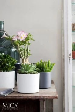 Mica Decorations Era Bloempot - H26 X Ø28 Cm - Wit -Gardena Winkel 803x1200 12