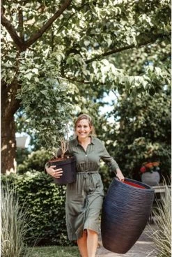 Capi Europe - Vaas Elegant Deluxe Rib NL - 45x72 - Zwart - Voor Binnen En Buiten - KBLR1138 -Gardena Winkel 806x1200 5