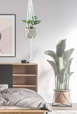 4 Stuks Luxe Macrame Plantenhangers - Boho Handgeweven Katoen Hangpot Voor Binnen/Buiten - Hangende Bloempot Met Kralen - Macramé Touw/Koord Hangplant Houder - Bohemian Wandhanger Decoratie - Plant Hanger - Verticale Tuin Bloempothouder Planthanger -Gardena Winkel 809x1200 2