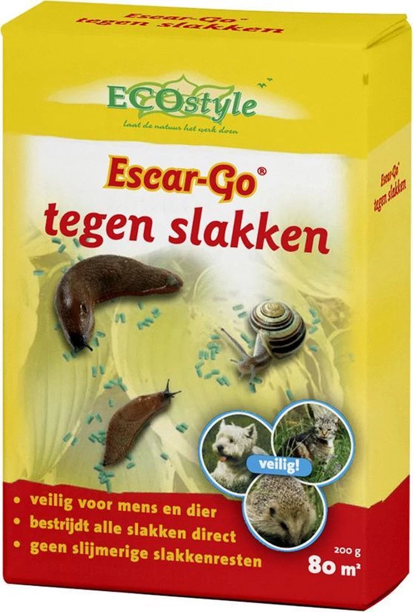 ECOstyle Escar-Go Bestrijdingsmiddel Tegen Slakken - Regenvaste Slakkenkorrels - Stopt Slakkenvraat Direct - 80 M² - 200 GR 3 ECOstyle Escar-Go Bestrijdingsmiddel Tegen Slakken - Regenvaste Slakkenkorrels - Stopt Slakkenvraat Direct - 80 M² - 200 GR - Afbeelding 3
