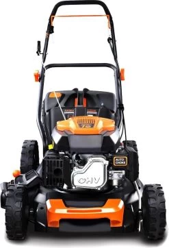 FUXTEC Grasmaaier Benzine - 46cm - Zelfrijdend / Zelftrekkend / Achterwielaandrijving - Mulchfunctie - Opvangbak 50L - FX-RM4646 -Gardena Winkel 818x1200 1