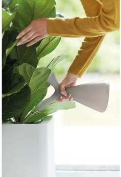 Elho Plunge Gieter 20 - Gieter Voor Binnenaccessoires - Ø 15.0 X H 29.5 Cm - Grijs/Warm Grijs -Gardena Winkel 820x1200 3