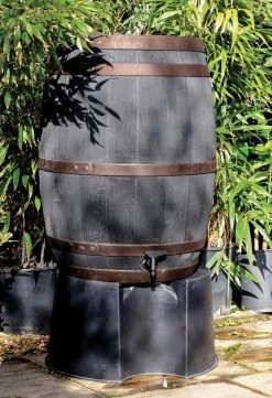Complete Set: Regenton Bronzen Band 235 Ltr | Hout Effect | Handbewerkt | Inc.voet & Vulautomaat -Gardena Winkel 822x1200 6