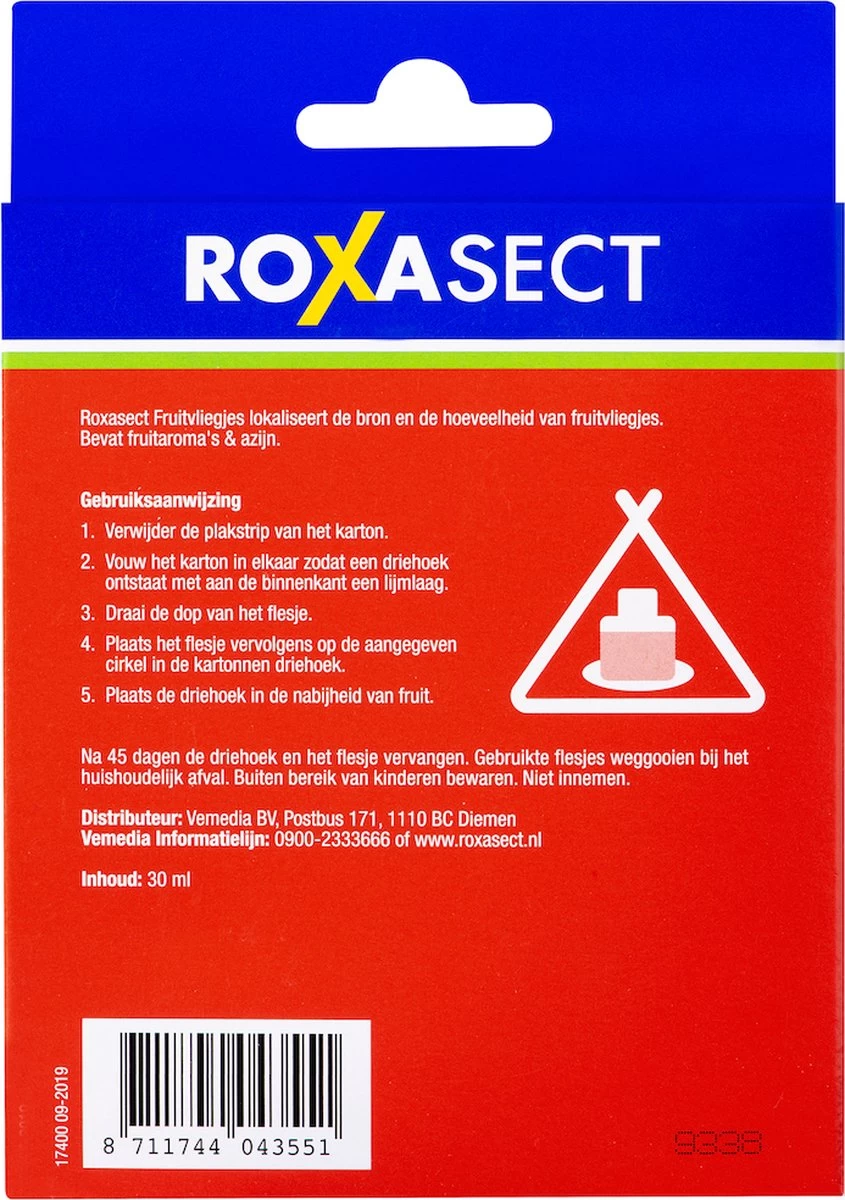 Roxasect Fruitvliegjes Ongedierteval - Anti-fruitvliegjes Insectenval - 1 Stuks 3 Roxasect Fruitvliegjes Ongedierteval - Anti-fruitvliegjes Insectenval - 1 Stuks - Afbeelding 3