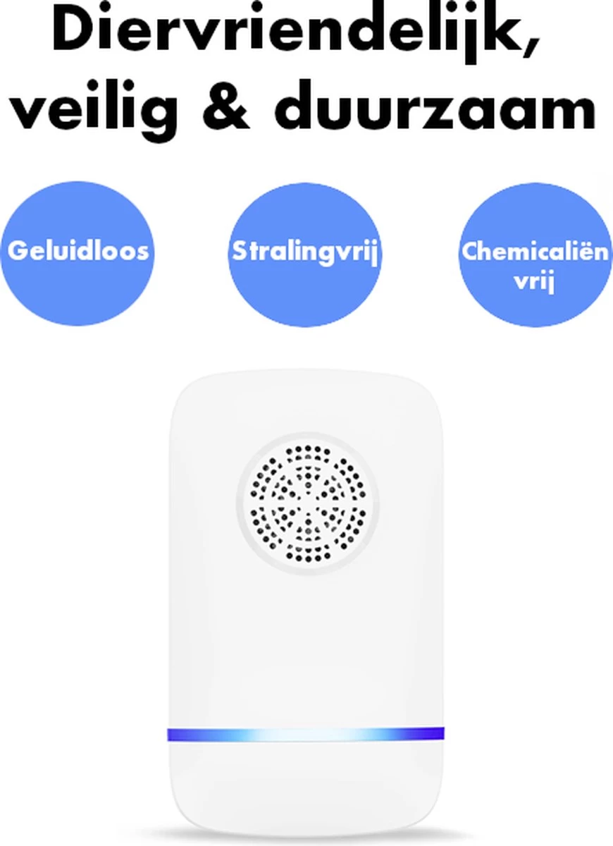 Muizenverjager Ultrasone Binnen - Ongedierte Verjager - Muizenval Voor Binnen - Wit - 2 Stuks + Ongedierte Preventieboekje 2 Muizenverjager Ultrasone Binnen - Ongedierte Verjager - Muizenval Voor Binnen - Wit - 2 Stuks + Ongedierte Preventieboekje - Afbeelding 2