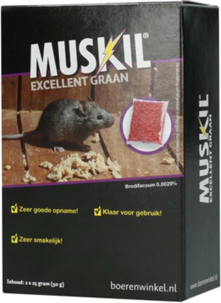 Muskil Excellent Graan Muis 50 Gram (2x25g) 1 Muskil Excellent Graan Muis 50 Gram (2x25g)