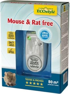 ECOstyle Mouse & Rat Free Tegen Muizen En Ratten - Ecologisch, Vriendelijk & Hyienisch - Veilig Voor Kinderen En Huisdieren - 30 + 30 M² - Voor 2 Kamers -Gardena Winkel 900x1200 60