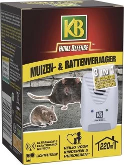 KB Home Defense Ratten- En Muizenverjager - Elektromagnetisch / Ultrasoon / Lichtflits - 220m2 Bereik - Diervriendelijk - Ongedierte Verjager -Gardena Winkel 901x1200 10