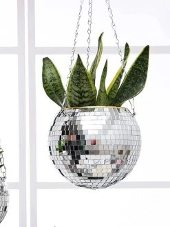 Discobal Hangplant - Bloempot - Hangplant - Disco - Discobal - Spiegel - Zilver - Hangpot - Glitter - Planten In Bak - Hangend - Staand -Gardena Winkel 901x1200 7