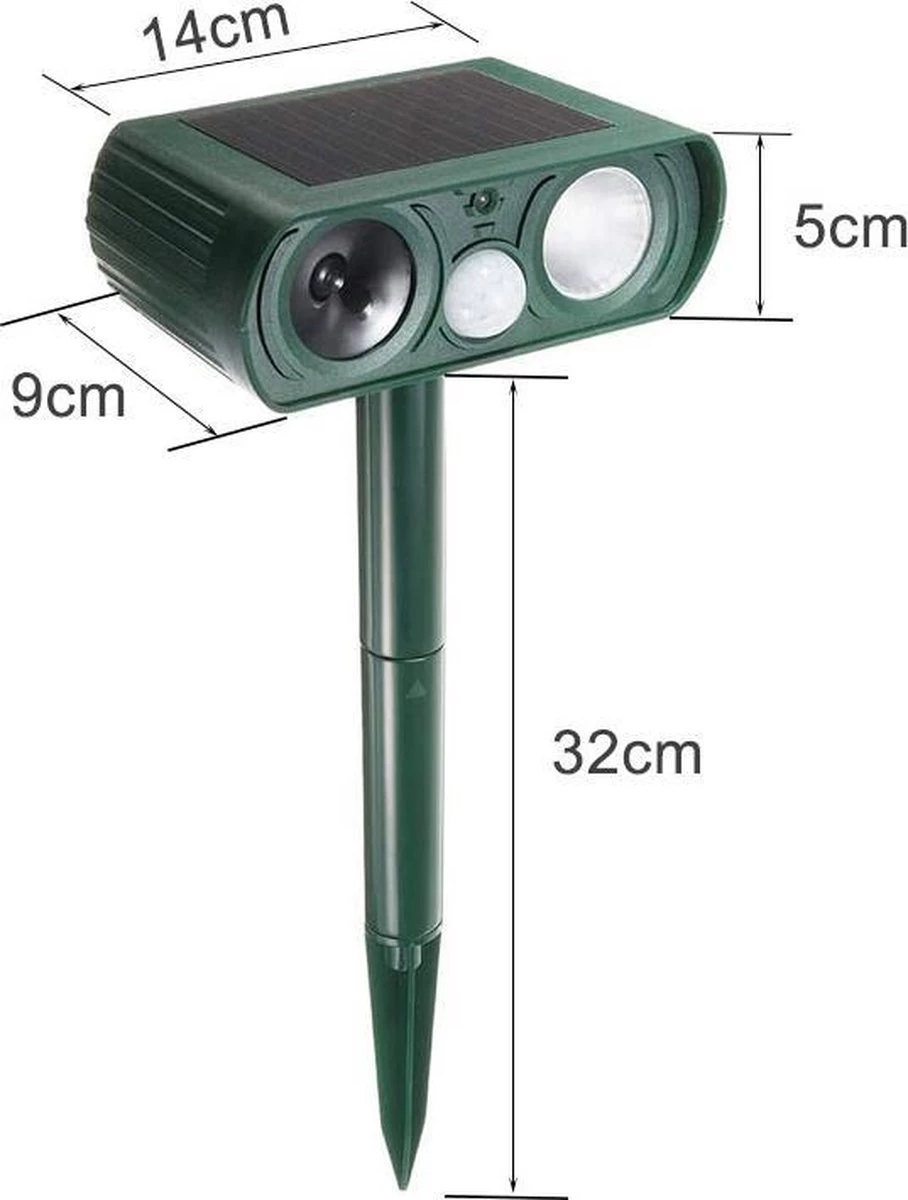 Merkloos Kattenverjager Op Zonneenergie - Kattenschrik - Ultrasone - Marterverjager - Dierenverjager - Groot Bereik - Katten Afweermiddel - Ongedierte Verjager 3 Merkloos Kattenverjager Op Zonneenergie - Kattenschrik - Ultrasone - Marterverjager - Dierenverjager - Groot Bereik - Katten Afweermiddel - Ongedierte Verjager - Afbeelding 3