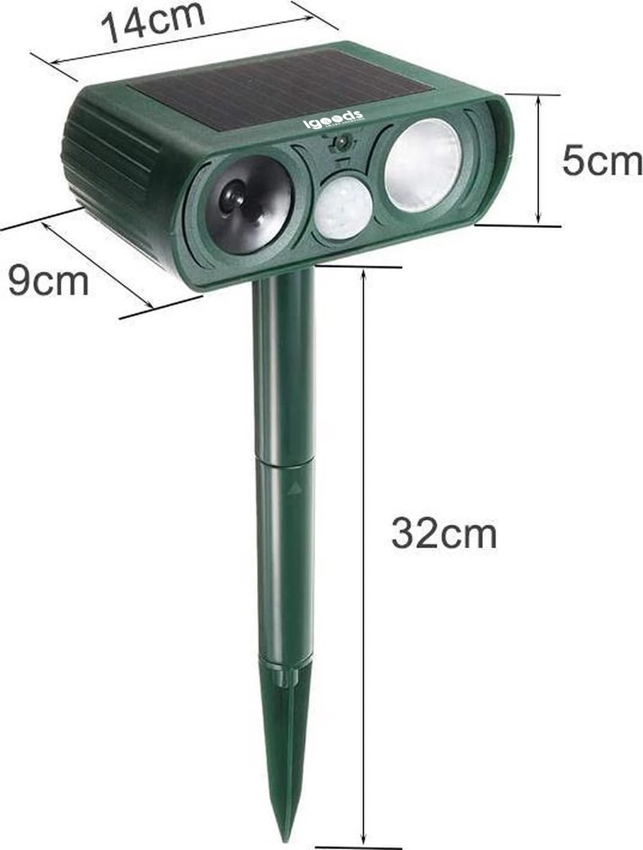 Igoods Kattenverjager Op Zonneenergie - Kattenschrik - Katten Afweermiddel 9 Igoods Kattenverjager Op Zonneenergie - Kattenschrik - Katten Afweermiddel - Afbeelding 9