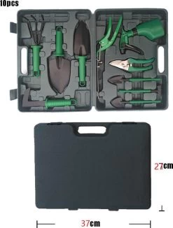 Merkloos 10-Delige Tuingereedschap Set Inclusief Opbergkoffer - Tuinierset - Tuinsetje - Gereedschap Voor Tuin - Tuinschaar - Tuinschepje - Bloemenschaar - Voegenkrabber - Plantenspuit - Grasschaar - Bloemenschep - Tuinhark -Gardena Winkel 909x1200 2