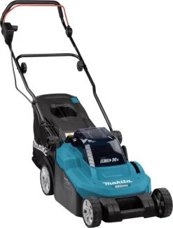 Makita Grasmaaier - DLM382CM2 - 2x18 V - 38 Cm - Incl. 4,0 Ah Accu (2 St) En Duolader -Gardena Winkel 909x1200