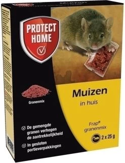Protect Home Frap Granenmix Tegen Muizen - 2 X 25 Gram - Muis Bestrijdingsmiddel - Lokaas Muizenkorrels Voor Huismuizen - Professionele Formulering - In Portieverpakking -Gardena Winkel 923x1200 10