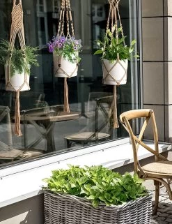 5 Stuks Jute Macrame Plantenhangers - Boho Handgeweven Katoen Hangpot Voor Binnen/Buiten - Hangende Bloempot Met Kralen - Macramé Touw/Koord Hangplant Houder - Bohemian Wandhanger Decoratie - Plant Hanger - Verticale Tuin Bloempothouder Planthanger -Gardena Winkel 923x1200 8