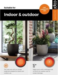 Capi Europe - Bloempot Bol Rib NL - 35x34 - Antraciet - Voor Binnen En Buiten - KOFZ932 -Gardena Winkel 933x1200 4